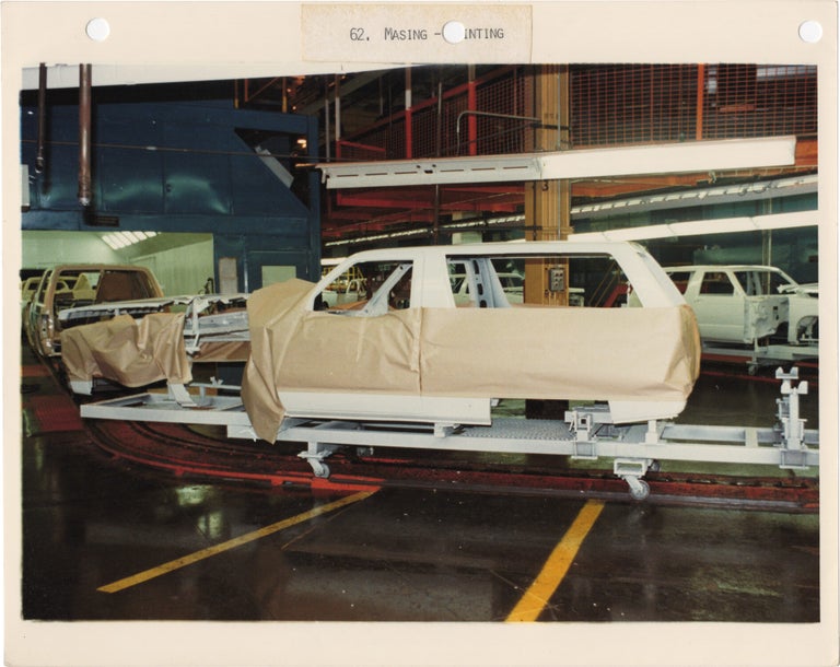 Archive of 90 original photographs of a General Motors assembly line producing the S-10 Blazer and S-15 Jimmy in 1983, the first compact sport utility vehicles
