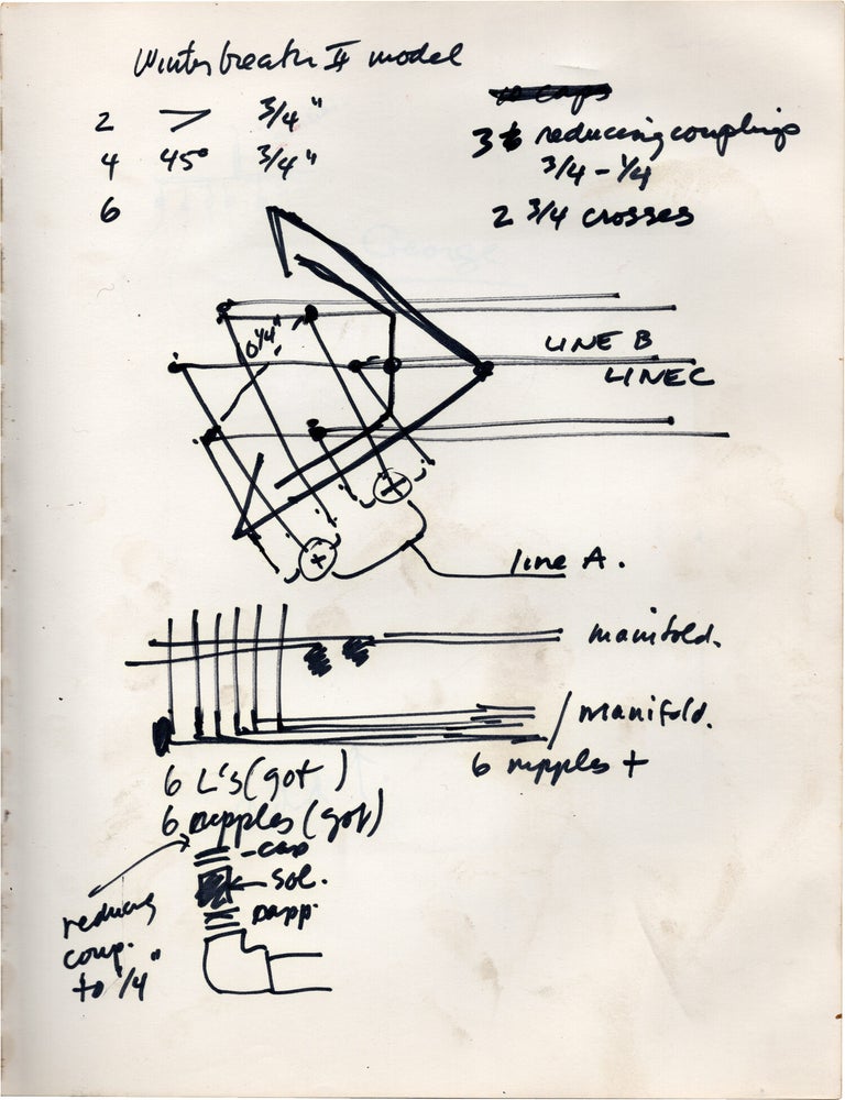 Archive of two journals, a personal handmade art book, and various notes and studies relating to Joan Brigham, circa 1984-1992