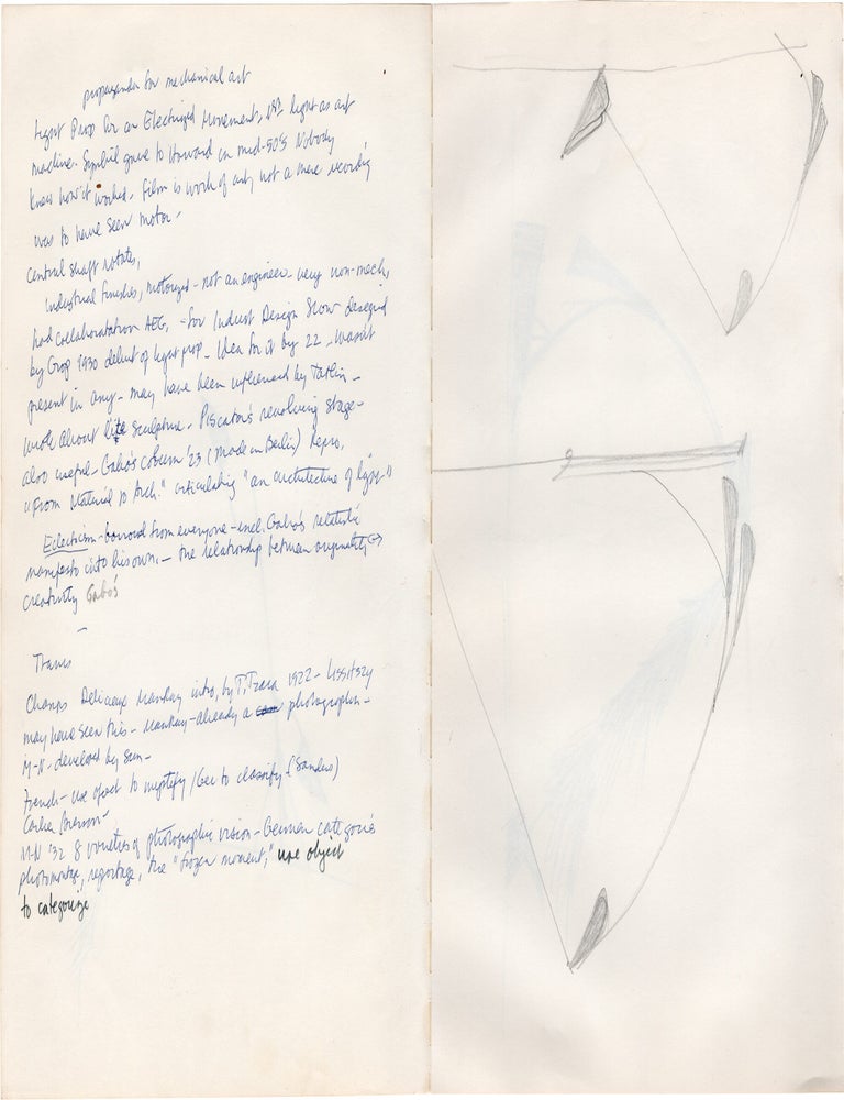 Archive of two journals, a personal handmade art book, and various notes and studies relating to Joan Brigham, circa 1984-1992
