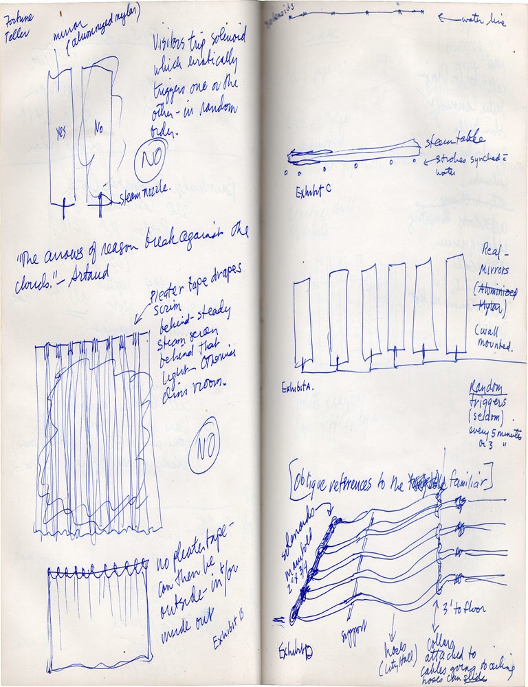 Archive of two journals, a personal handmade art book, and various notes and studies relating to Joan Brigham, circa 1984-1992