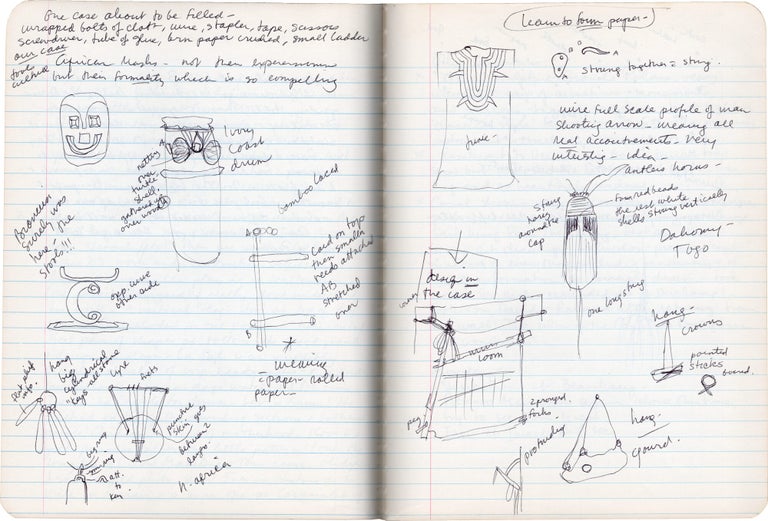 Archive of two journals, a personal handmade art book, and various notes and studies relating to Joan Brigham, circa 1984-1992