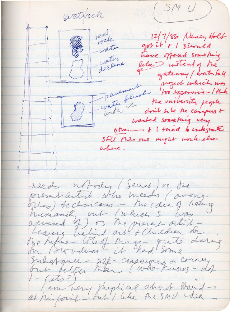 Archive of two journals, a personal handmade art book, and various notes and studies relating to Joan Brigham, circa 1984-1992