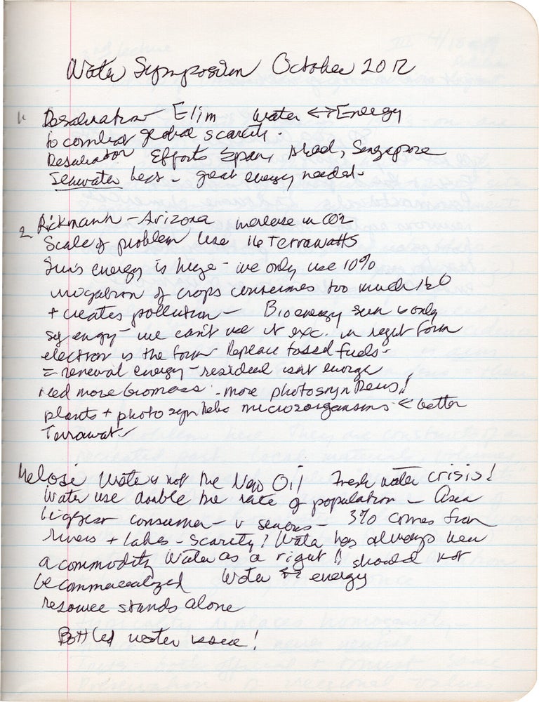 Archive of two journals, a personal handmade art book, and various notes and studies relating to Joan Brigham, circa 1984-1992