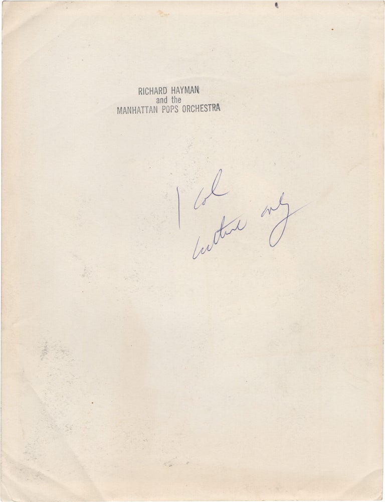 Original photograph of Richard Hayman, circa 1960s