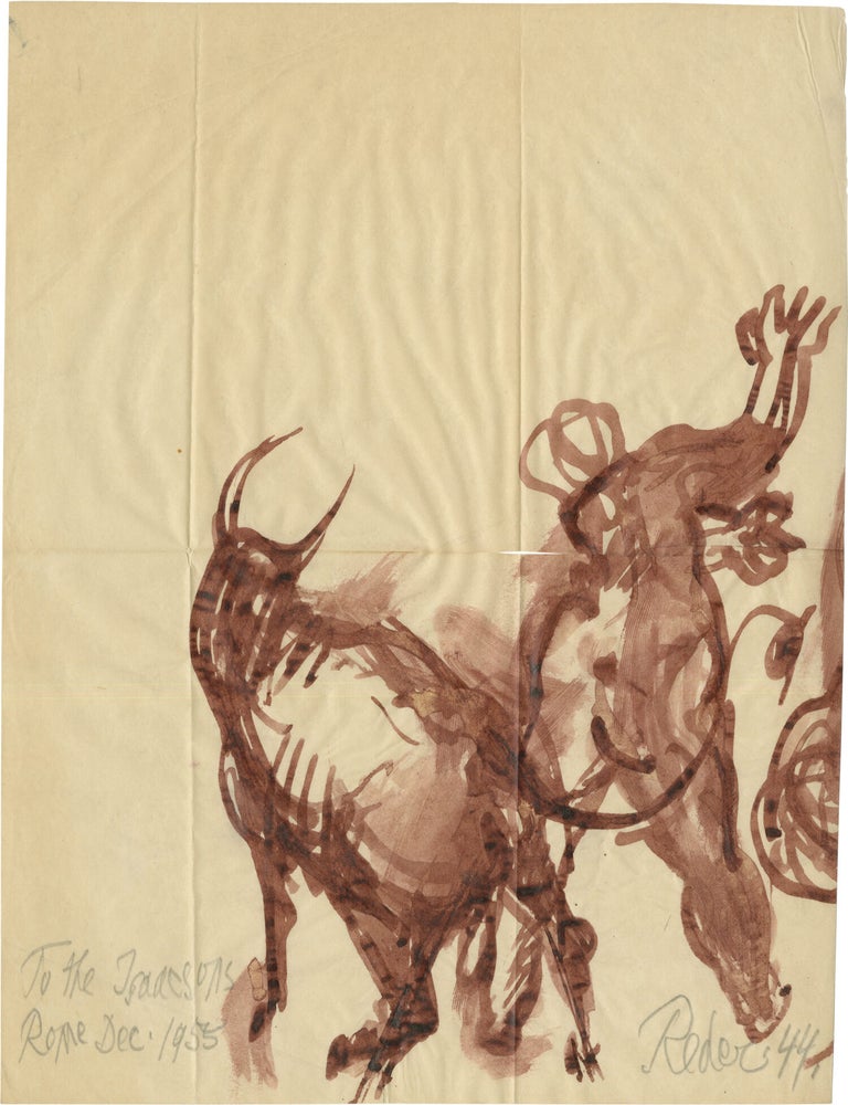 Small archive of material relating to Bernard Reder, including seven Manuscript and Typed Letters from Reder, and a First Edition of John I.H. Baur's monograph on Reder