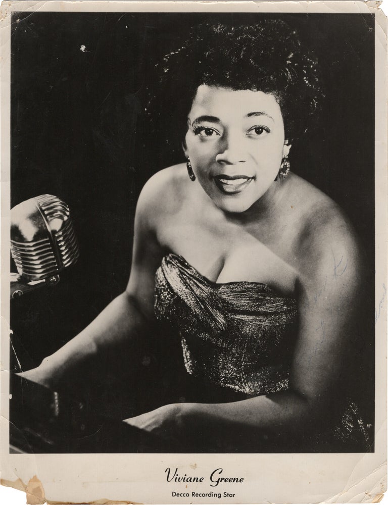 Archive of nearly 150 photographs of jazz, blues, and popular music performers, including 50 INSCRIBED photographs, as well as a handful of personal photographs, belonging to jazz drummer and bandleader "Monk" McFay, circa 1930s through 1950s