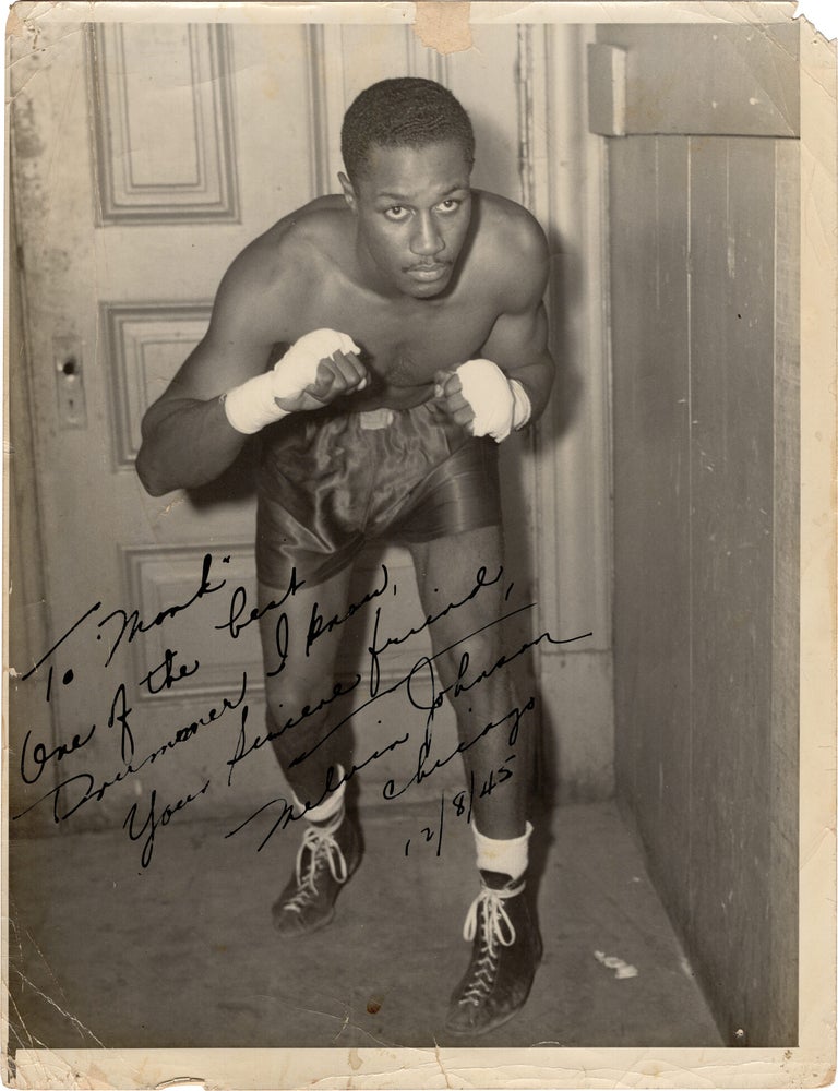 Archive of nearly 150 photographs of jazz, blues, and popular music performers, including 50 INSCRIBED photographs, as well as a handful of personal photographs, belonging to jazz drummer and bandleader "Monk" McFay, circa 1930s through 1950s