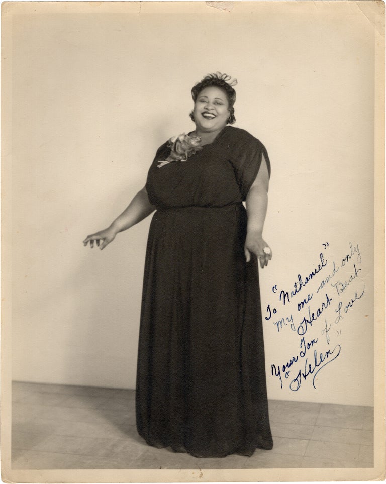 Archive of nearly 150 photographs of jazz, blues, and popular music performers, including 50 INSCRIBED photographs, as well as a handful of personal photographs, belonging to jazz drummer and bandleader "Monk" McFay, circa 1930s through 1950s