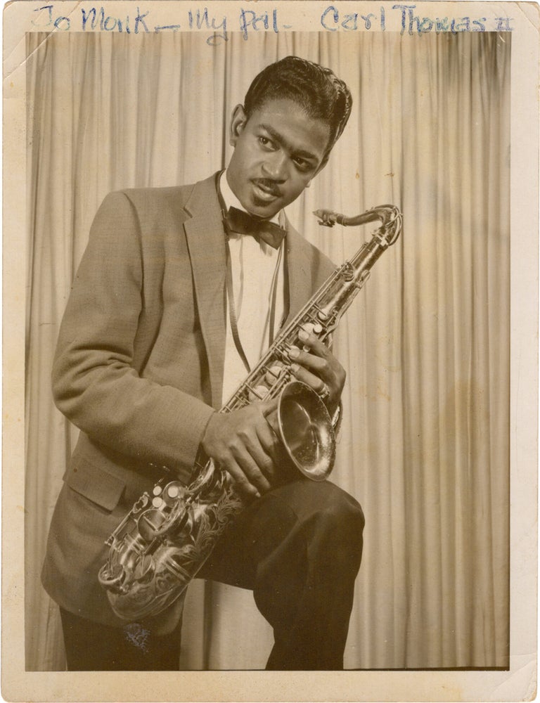 Archive of nearly 150 photographs of jazz, blues, and popular music performers, including 50 INSCRIBED photographs, as well as a handful of personal photographs, belonging to jazz drummer and bandleader "Monk" McFay, circa 1930s through 1950s