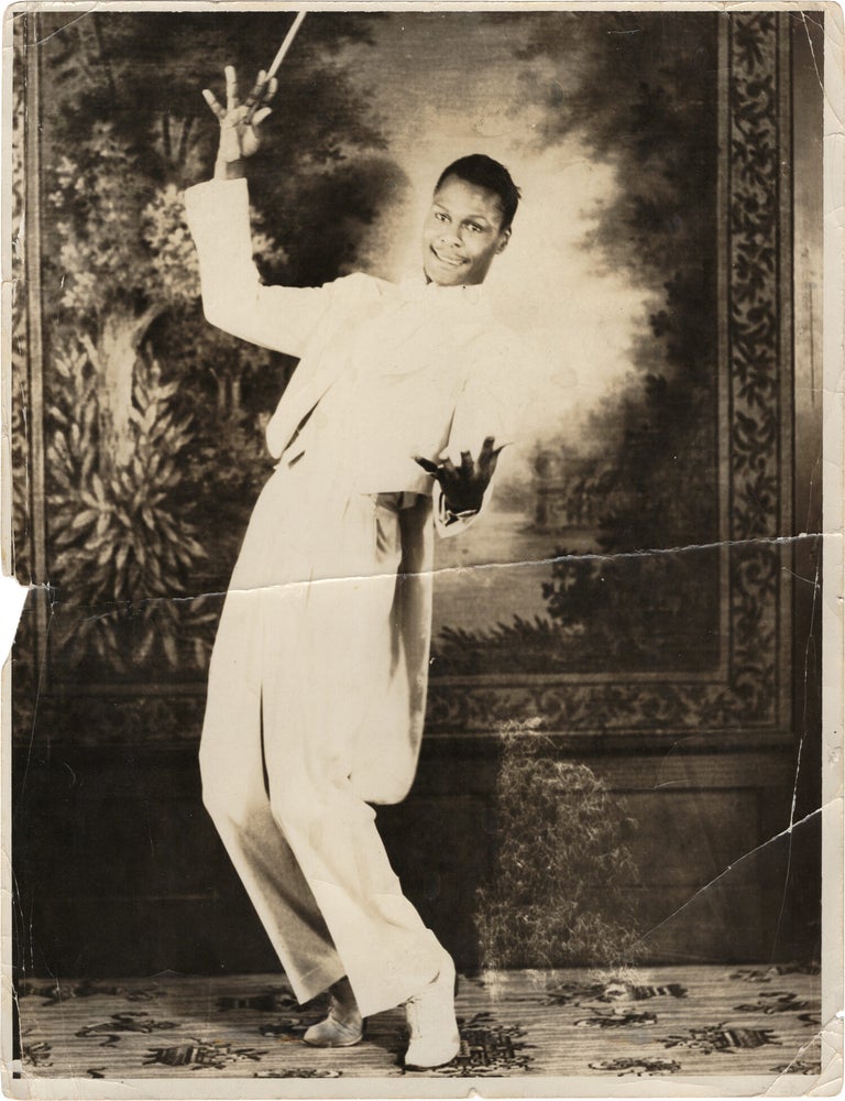 Archive of nearly 150 photographs of jazz, blues, and popular music performers, including 50 INSCRIBED photographs, as well as a handful of personal photographs, belonging to jazz drummer and bandleader "Monk" McFay, circa 1930s through 1950s