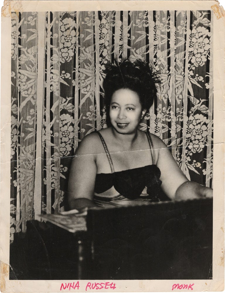 Archive of nearly 150 photographs of jazz, blues, and popular music performers, including 50 INSCRIBED photographs, as well as a handful of personal photographs, belonging to jazz drummer and bandleader "Monk" McFay, circa 1930s through 1950s