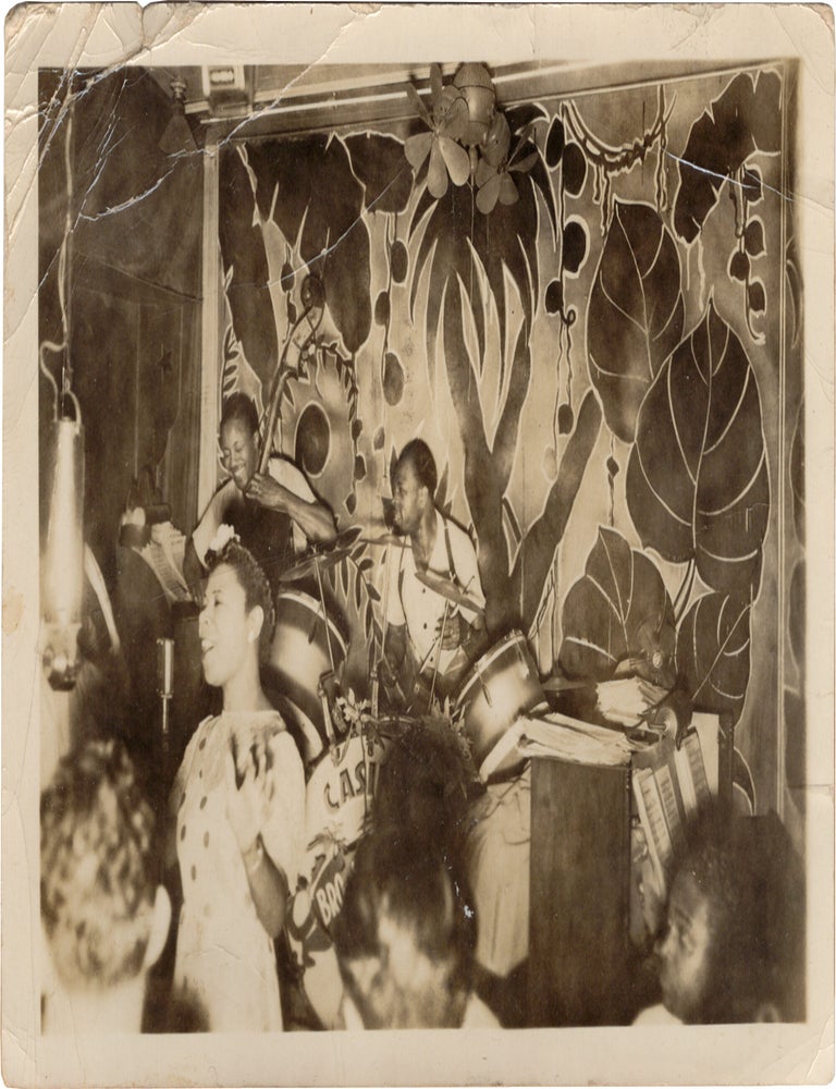 Archive of nearly 150 photographs of jazz, blues, and popular music performers, including 50 INSCRIBED photographs, as well as a handful of personal photographs, belonging to jazz drummer and bandleader "Monk" McFay, circa 1930s through 1950s