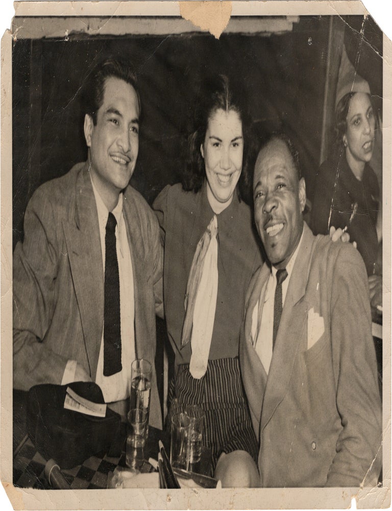 Archive of nearly 150 photographs of jazz, blues, and popular music performers, including 50 INSCRIBED photographs, as well as a handful of personal photographs, belonging to jazz drummer and bandleader "Monk" McFay, circa 1930s through 1950s