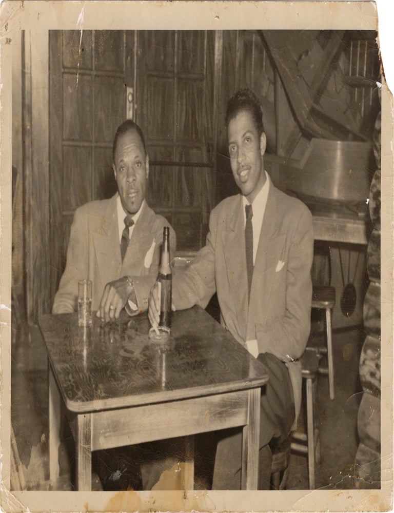Archive of nearly 150 photographs of jazz, blues, and popular music performers, including 50 INSCRIBED photographs, as well as a handful of personal photographs, belonging to jazz drummer and bandleader "Monk" McFay, circa 1930s through 1950s