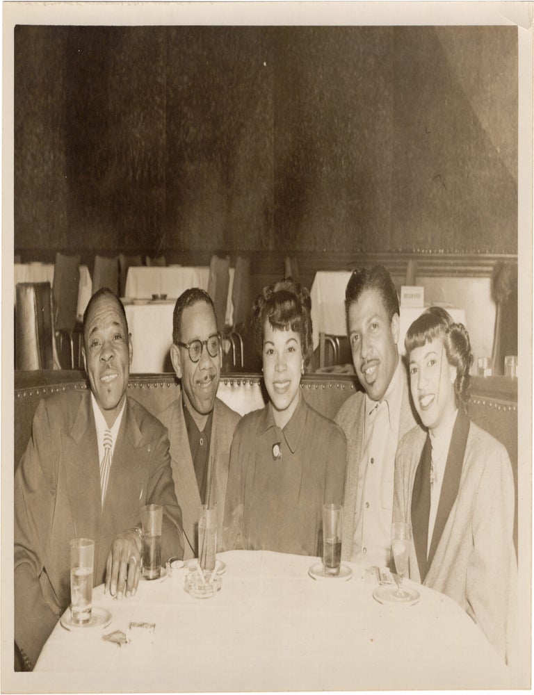 Archive of nearly 150 photographs of jazz, blues, and popular music performers, including 50 INSCRIBED photographs, as well as a handful of personal photographs, belonging to jazz drummer and bandleader "Monk" McFay, circa 1930s through 1950s