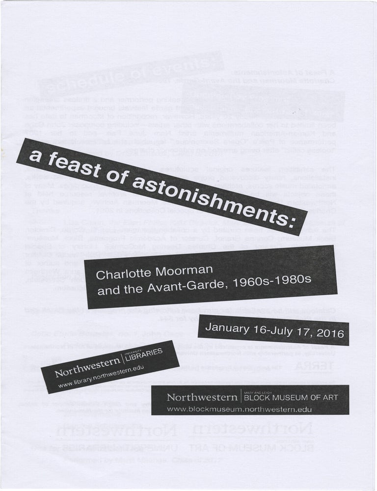 Feast of Astonishments: Charlotte Moorman and the Avant-Garde, 1960s-1980s