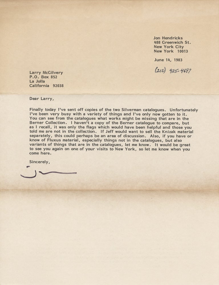 Fluxus etc.: Addenda I: The Gilbert and Lila Silverman Collection