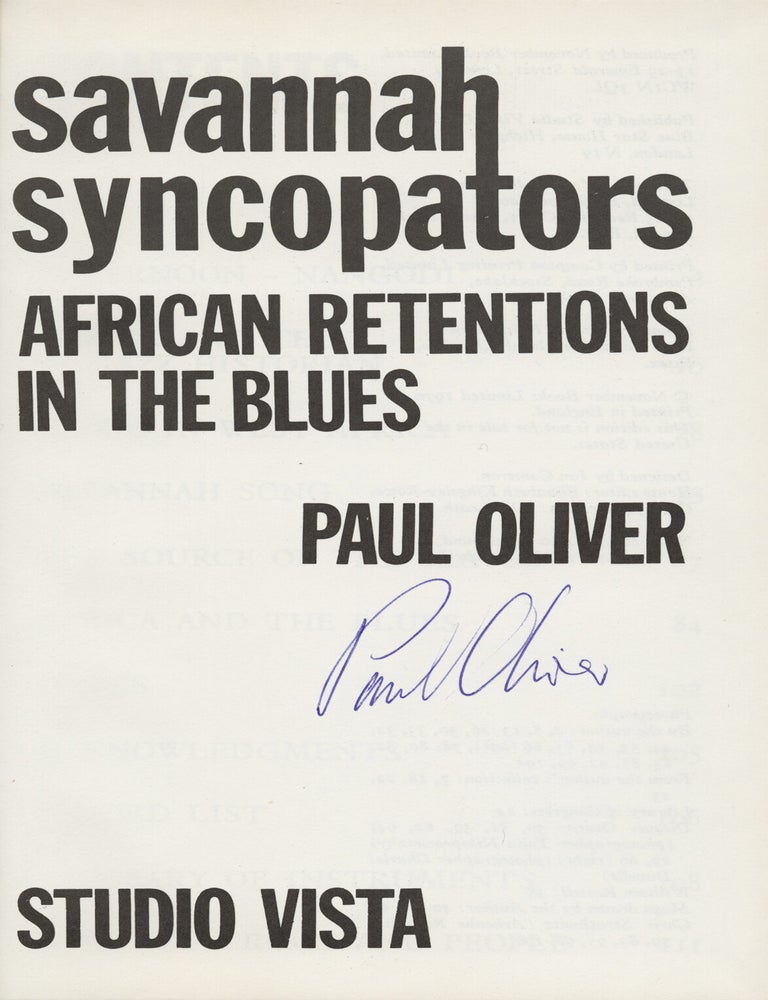 Savannah Syncopators: African Retentions in the Blues