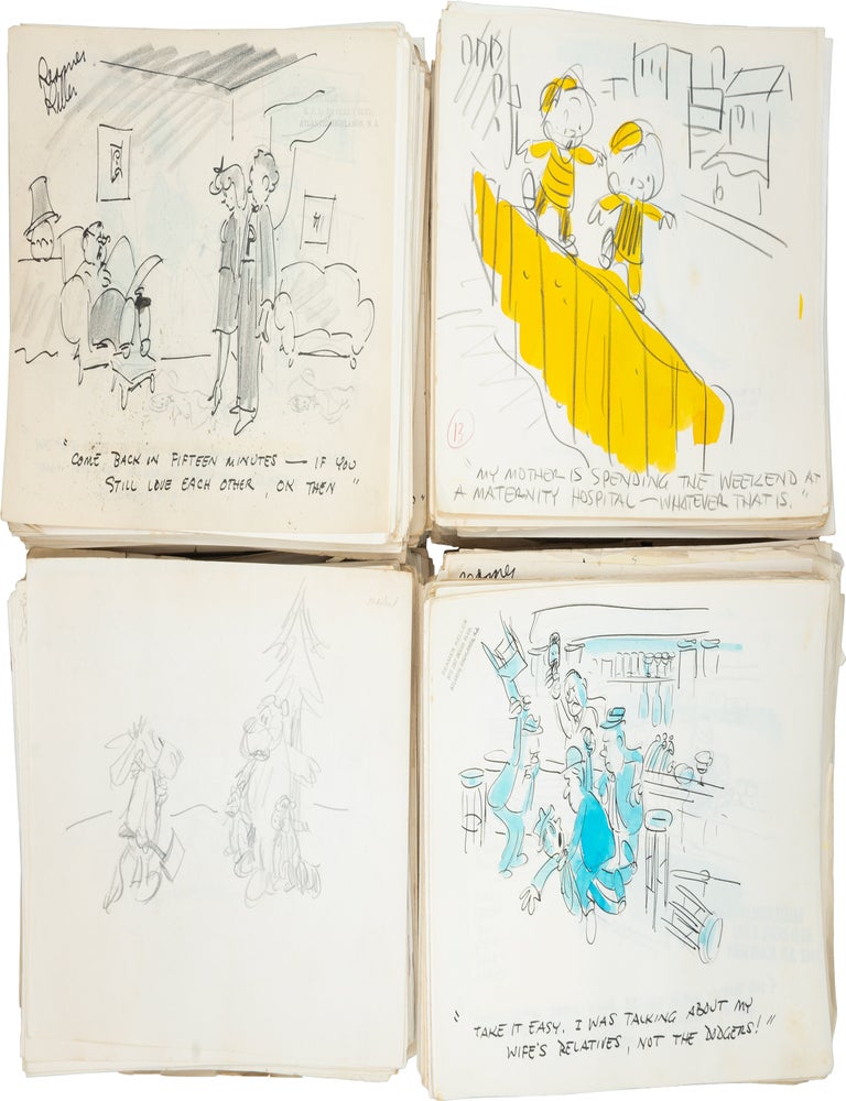 Book #168776] Substantial archive of cartoon artwork by American comics artist Reamer Keller....