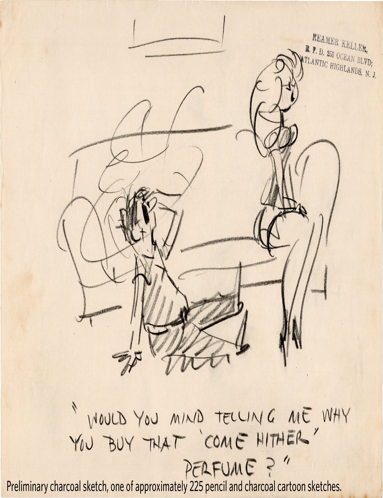 Substantial archive of cartoon artwork by American comics artist Reamer Keller