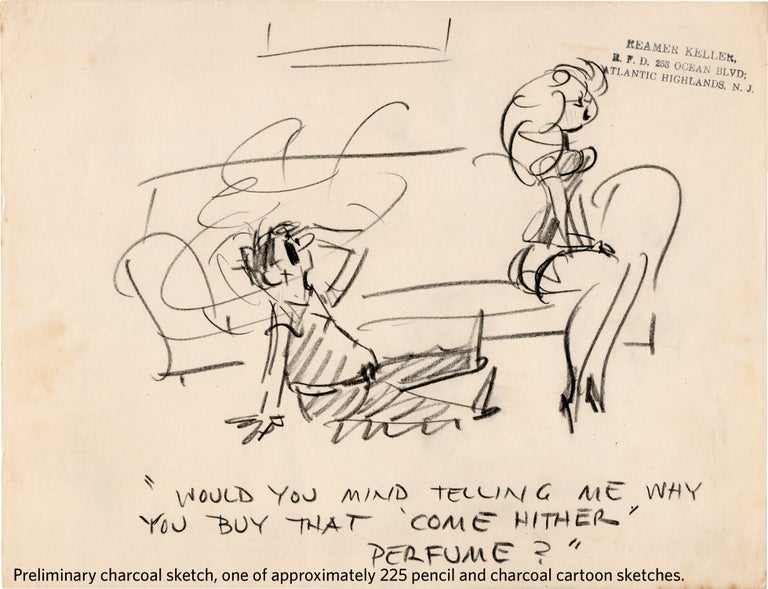 Substantial archive of cartoon artwork by American comics artist Reamer Keller