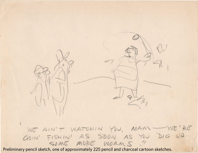 Substantial archive of cartoon artwork by American comics artist Reamer Keller