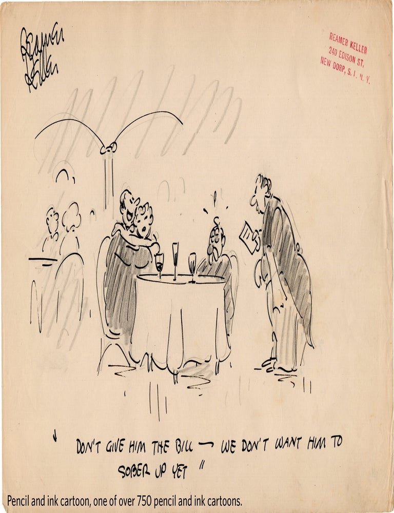 Substantial archive of cartoon artwork by American comics artist Reamer Keller
