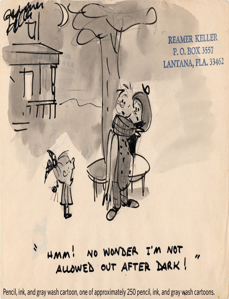 Substantial archive of cartoon artwork by American comics artist Reamer Keller