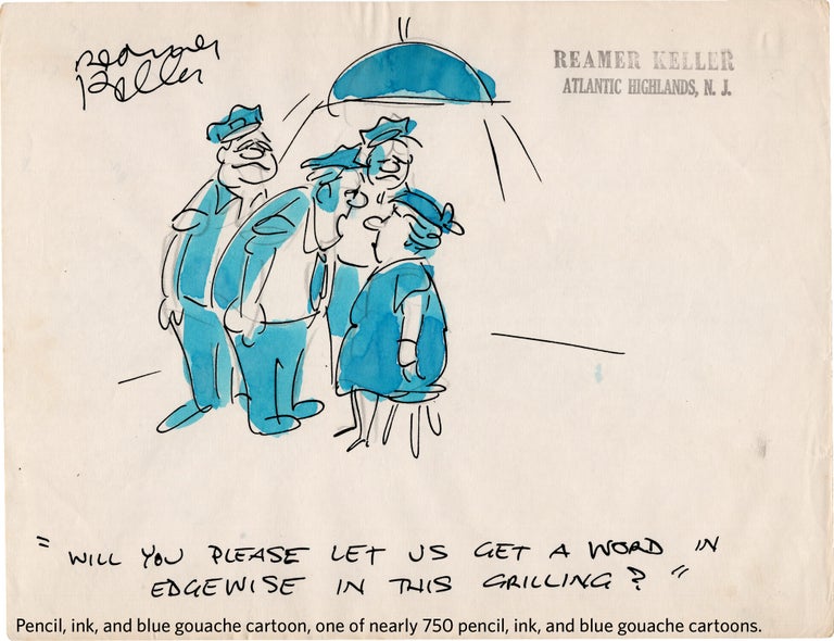 Substantial archive of cartoon artwork by American comics artist Reamer Keller
