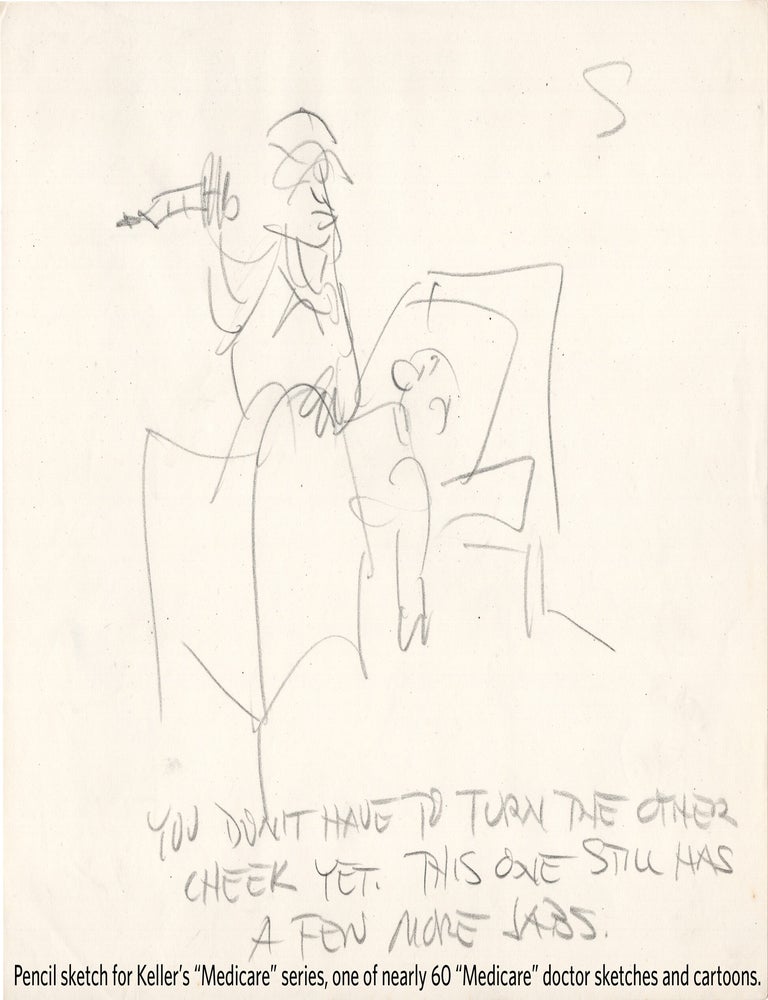 Substantial archive of cartoon artwork by American comics artist Reamer Keller