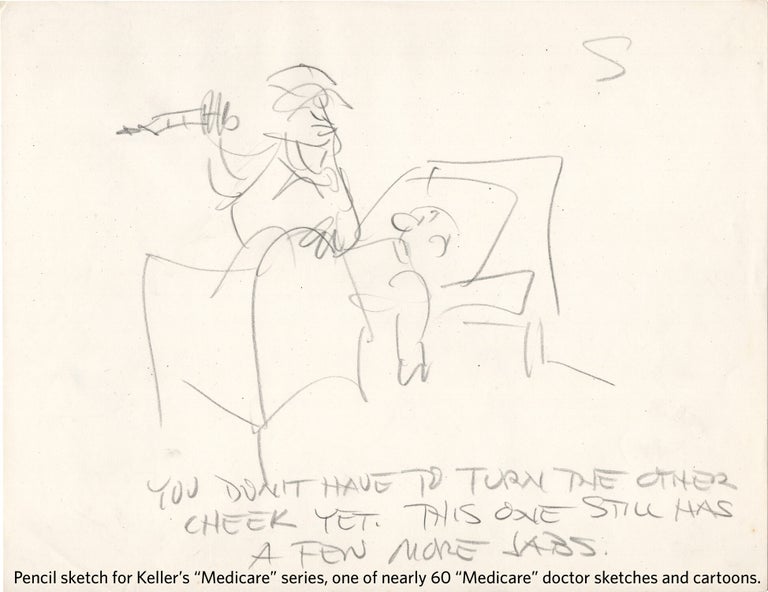 Substantial archive of cartoon artwork by American comics artist Reamer Keller