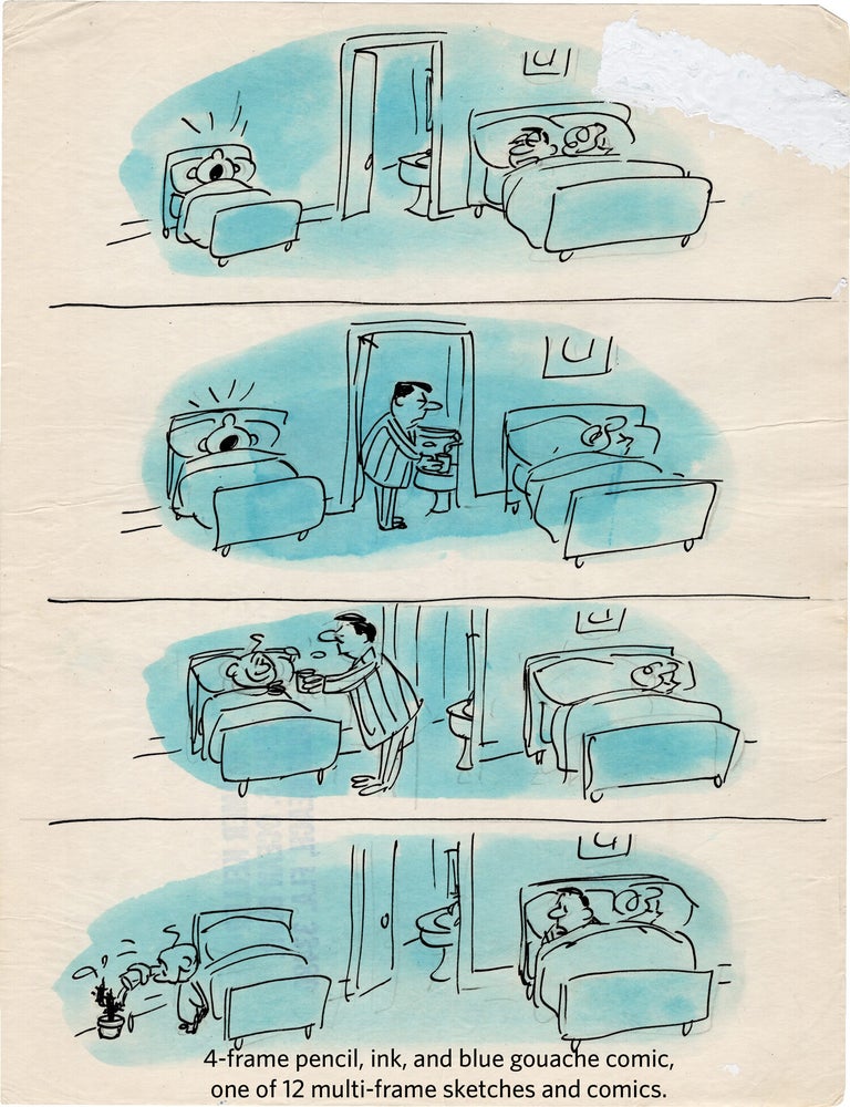 Substantial archive of cartoon artwork by American comics artist Reamer Keller