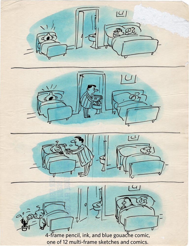 Substantial archive of cartoon artwork by American comics artist Reamer Keller