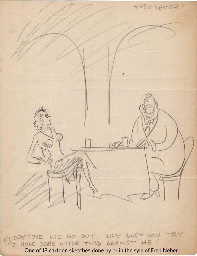 Substantial archive of cartoon artwork by American comics artist Reamer Keller
