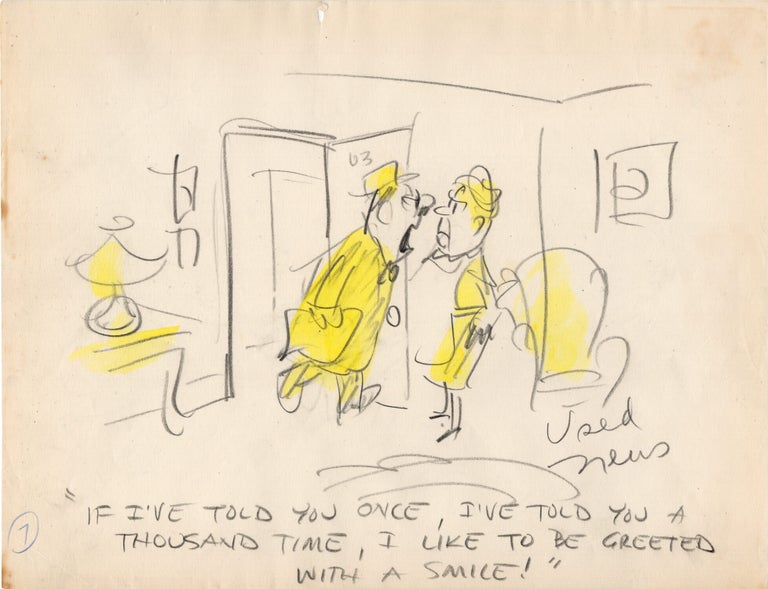 Substantial archive of cartoon artwork by American comics artist Reamer Keller
