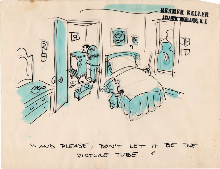 Substantial archive of cartoon artwork by American comics artist Reamer Keller