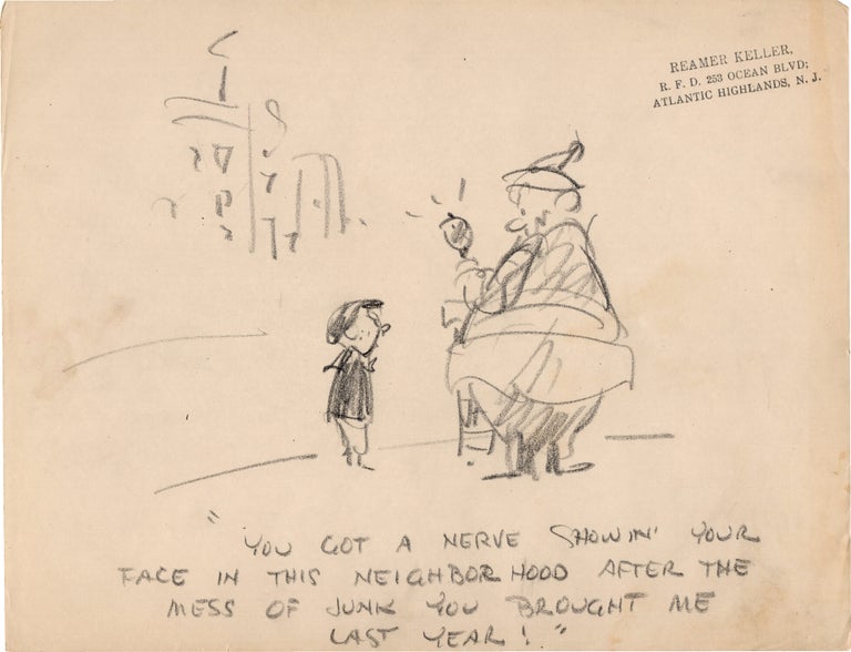Substantial archive of cartoon artwork by American comics artist Reamer Keller
