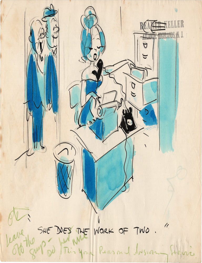 Substantial archive of cartoon artwork by American comics artist Reamer Keller