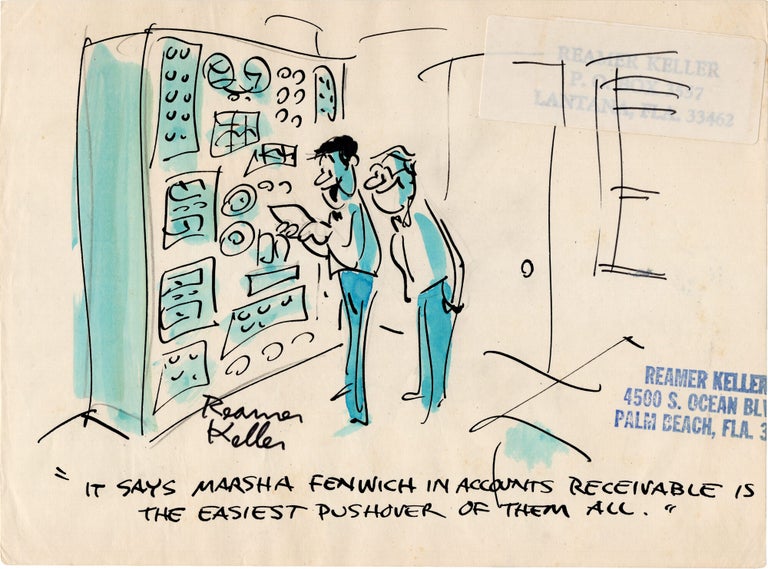 Substantial archive of cartoon artwork by American comics artist Reamer Keller