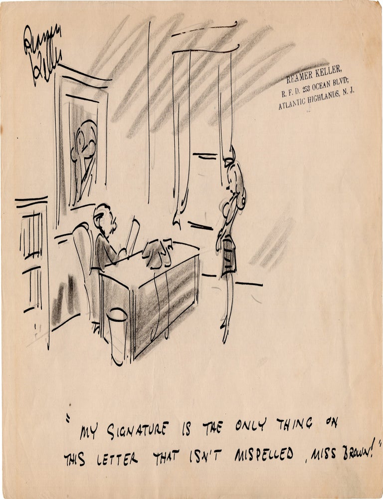 Substantial archive of cartoon artwork by American comics artist Reamer Keller