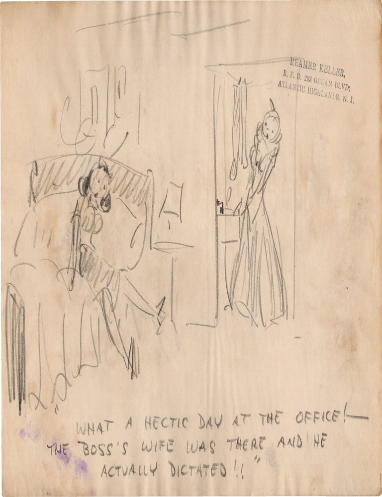 Substantial archive of cartoon artwork by American comics artist Reamer Keller