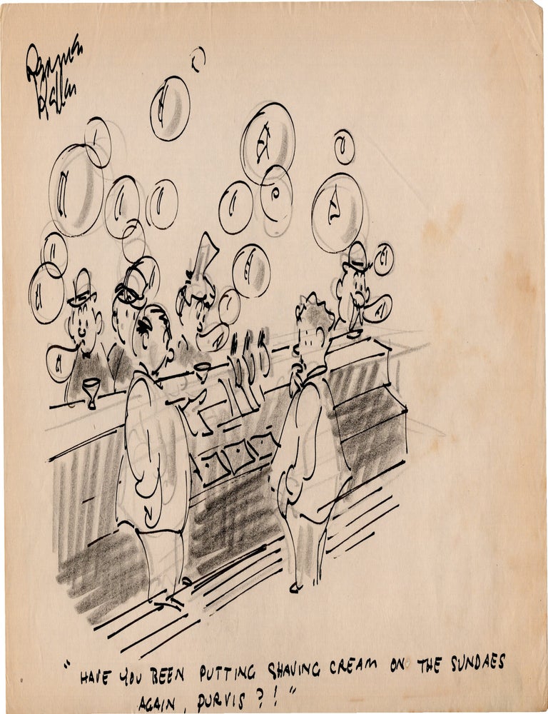 Substantial archive of cartoon artwork by American comics artist Reamer Keller
