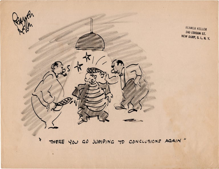 Substantial archive of cartoon artwork by American comics artist Reamer Keller
