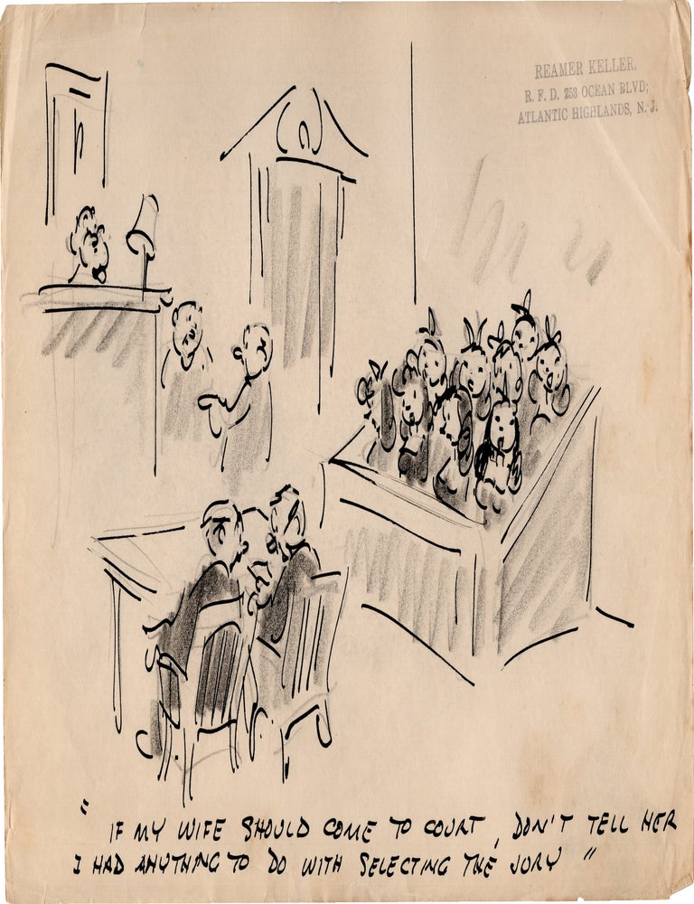 Substantial archive of cartoon artwork by American comics artist Reamer Keller