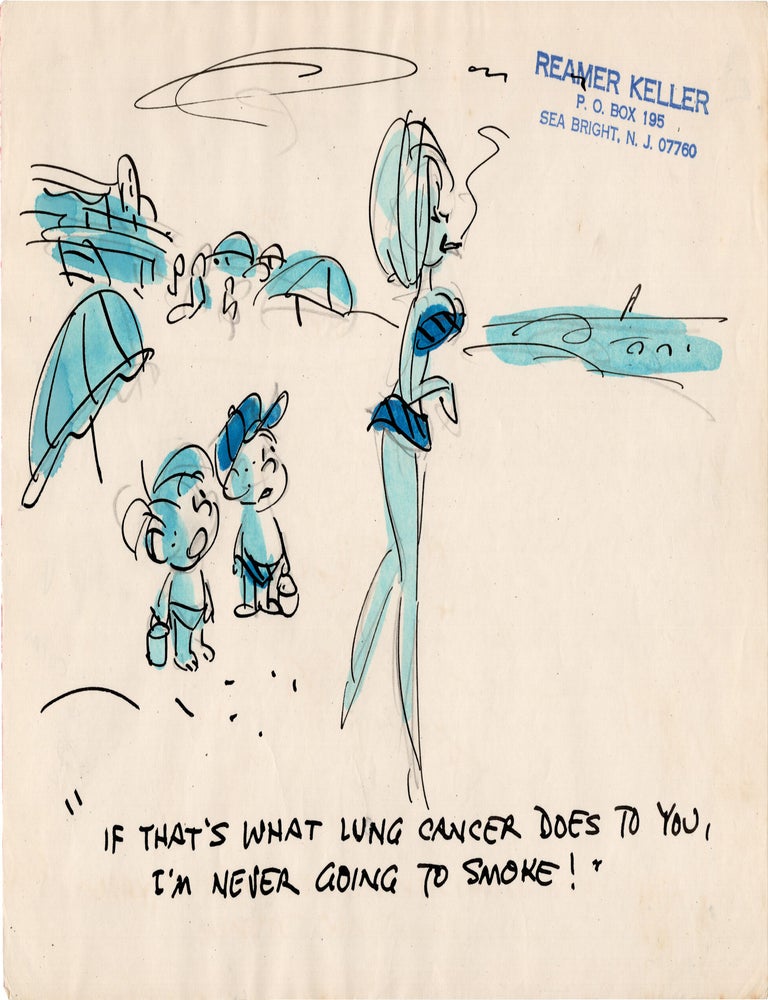 Substantial archive of cartoon artwork by American comics artist Reamer Keller