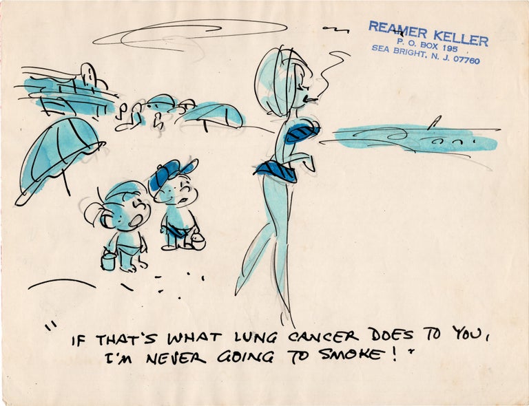 Substantial archive of cartoon artwork by American comics artist Reamer Keller