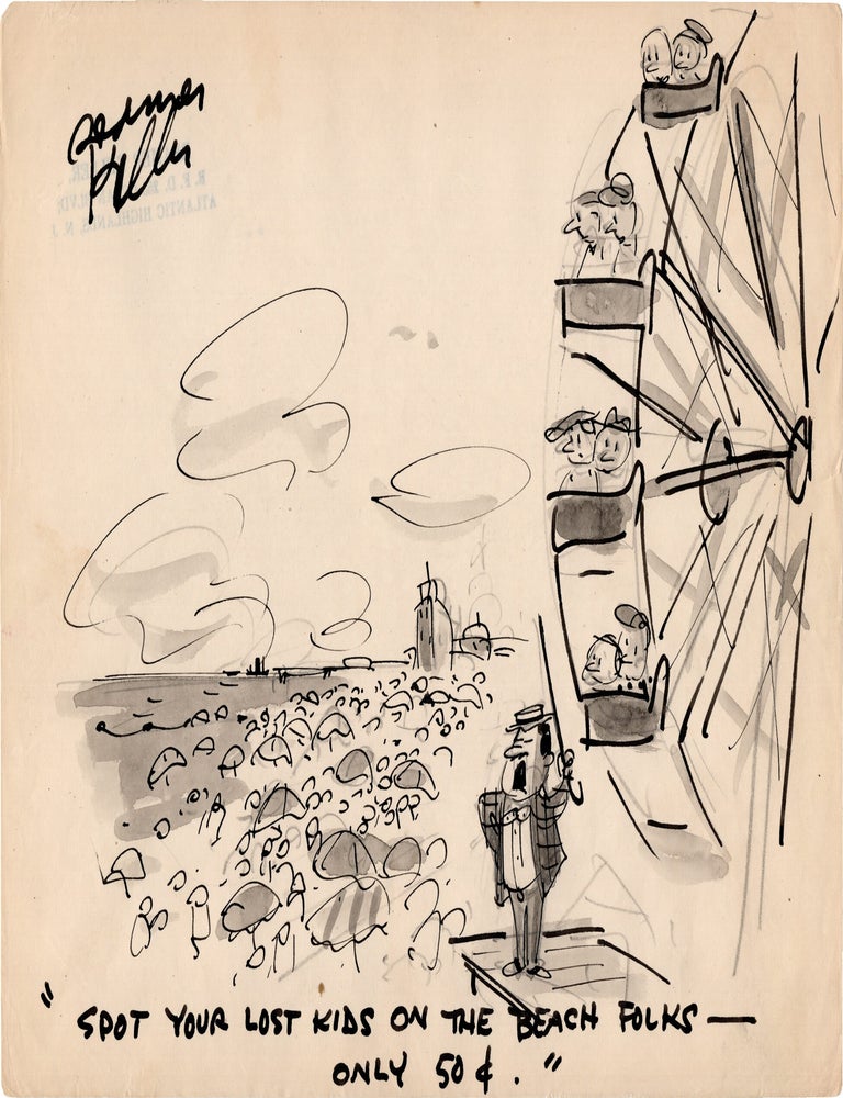 Substantial archive of cartoon artwork by American comics artist Reamer Keller