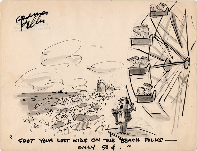 Substantial archive of cartoon artwork by American comics artist Reamer Keller
