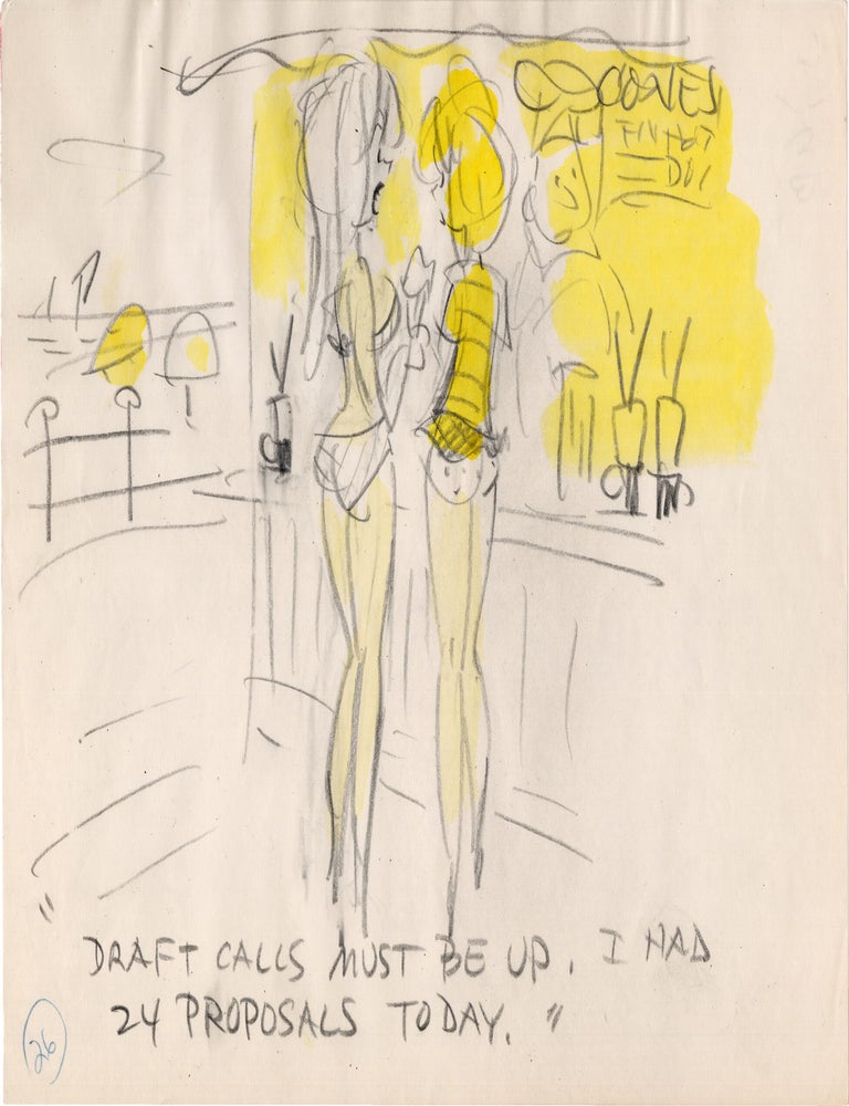 Substantial archive of cartoon artwork by American comics artist Reamer Keller