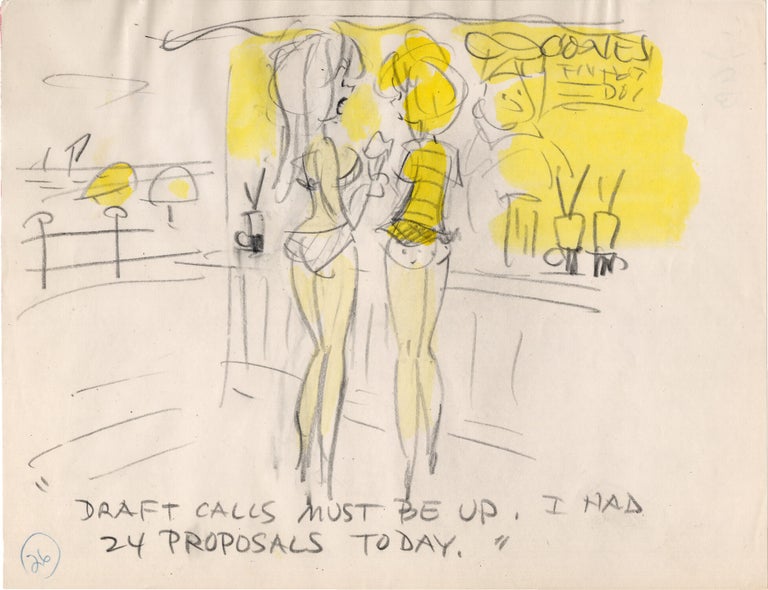 Substantial archive of cartoon artwork by American comics artist Reamer Keller